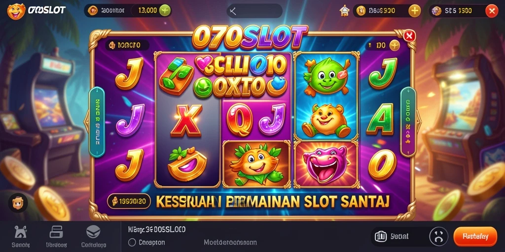Screenshot gameplay 070SLOT menampilkan mesin slot yang penuh warna dan interaktif.