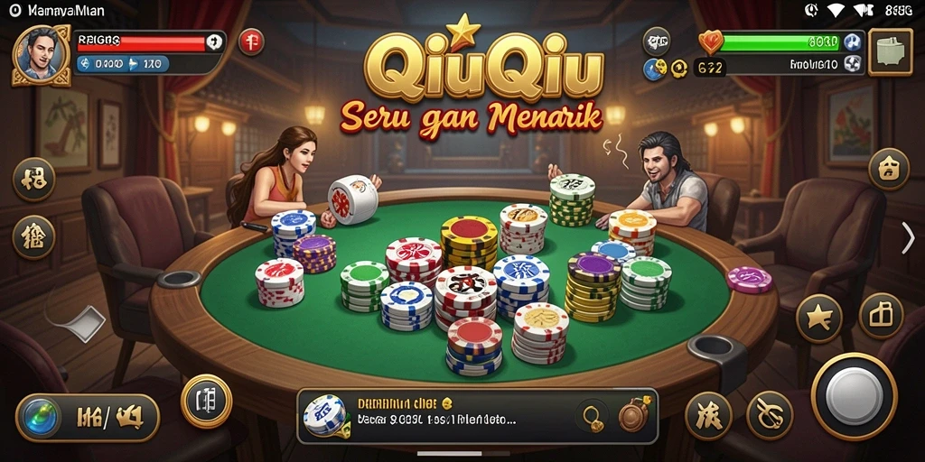 Screenshot gameplay 8G8G menampilkan momen seru bermain QiuQiu.