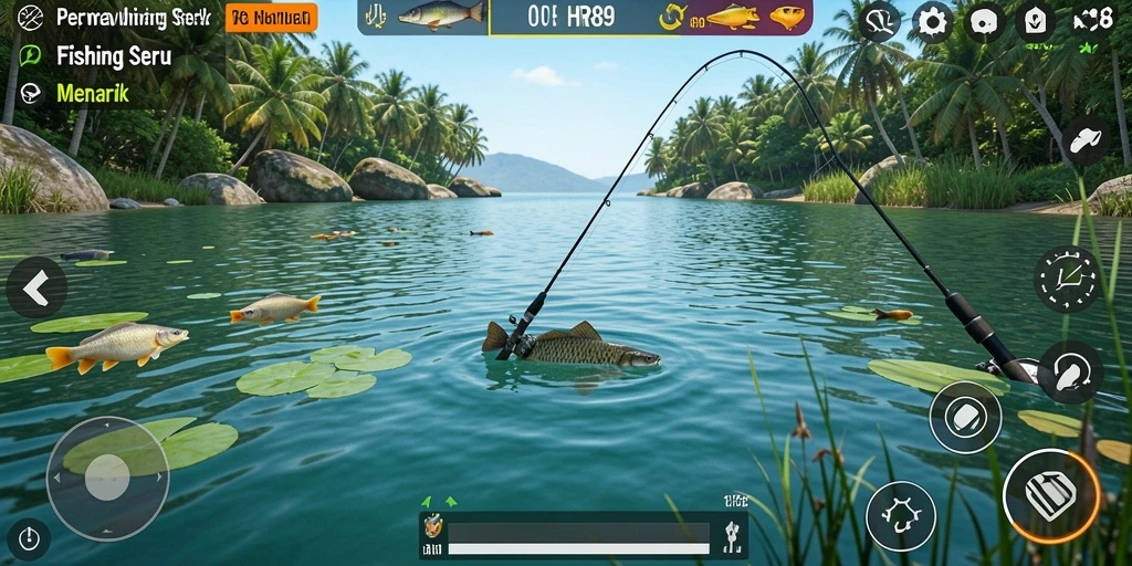 Tampilan gameplay memancing yang menakjubkan di HR89.