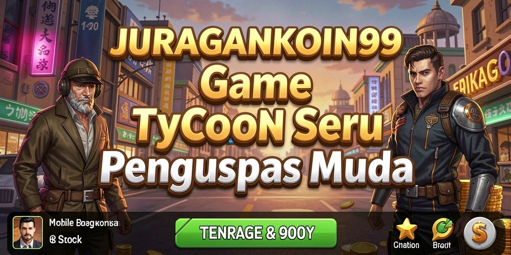 Tampilan dinamis gameplay JURAGANKOIN99 yang penuh strategi bisnis.