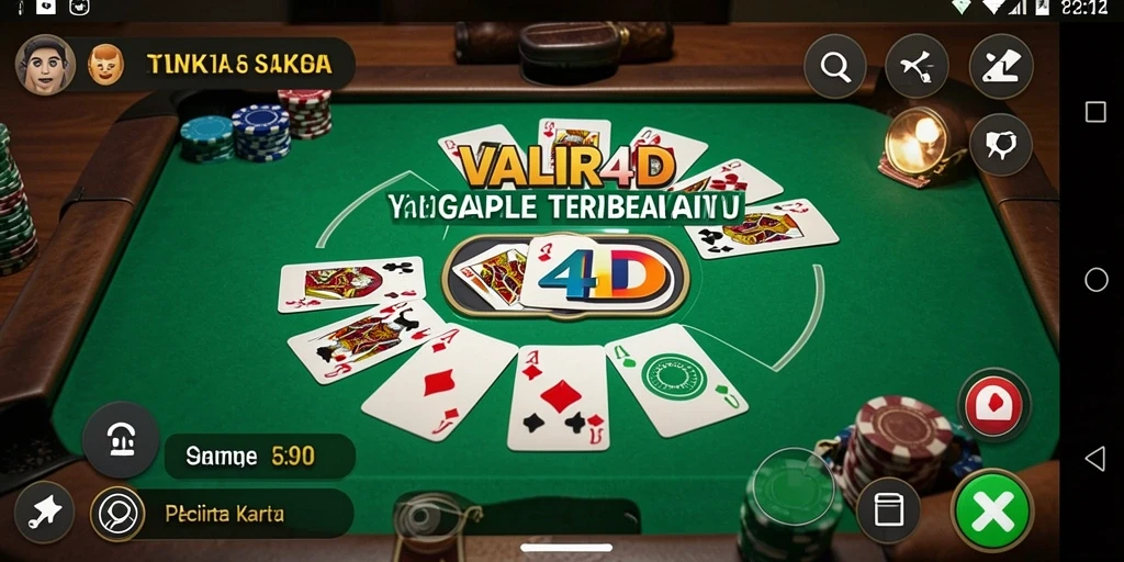 Screenshot VALIR4D menunjukkan momen seru permainan Gaple.